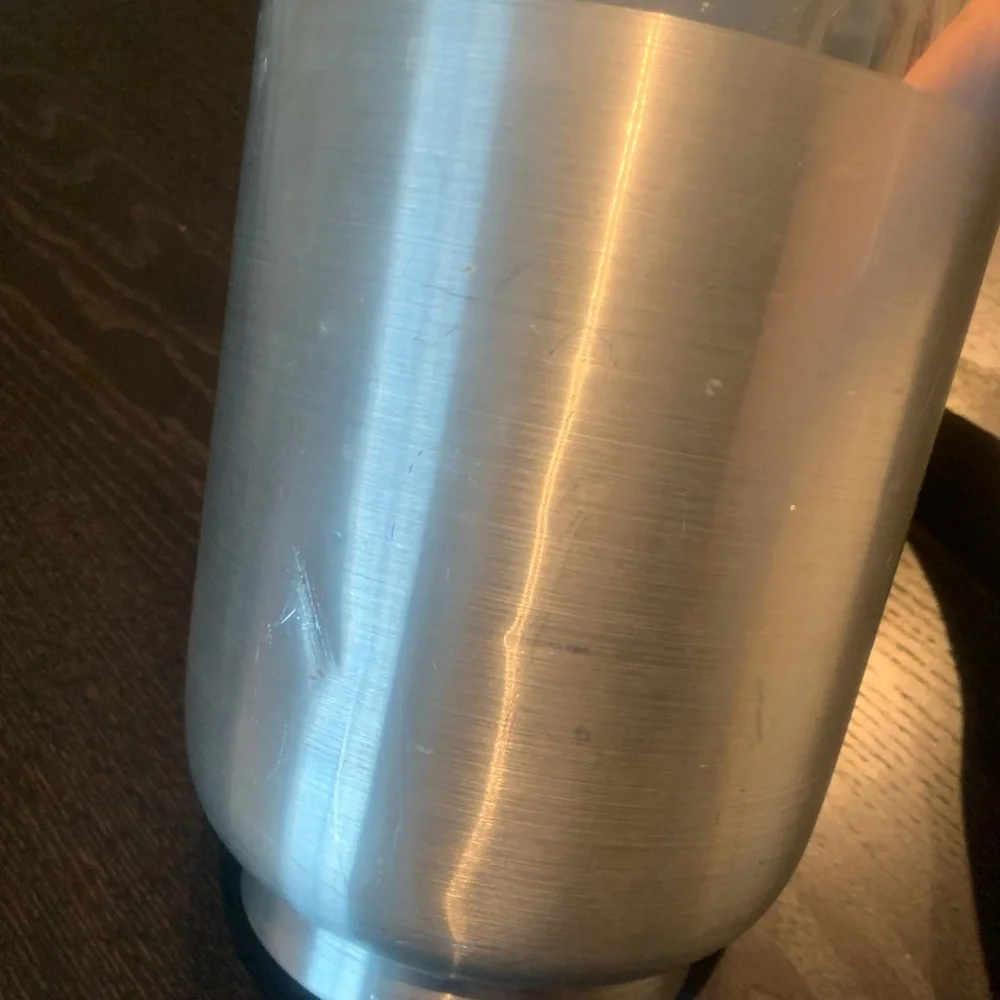 Vintage Silver Ice Bucket with Black Handle